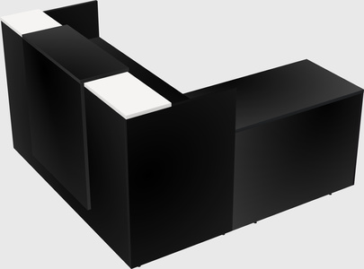 L-shaped modular reception