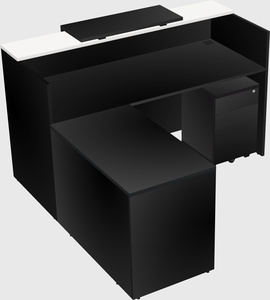 L-shaped modular reception