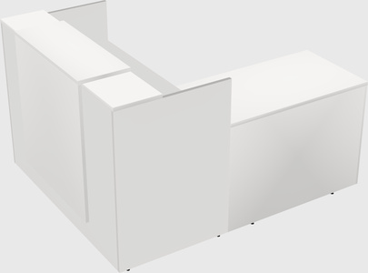 L-shaped modular reception