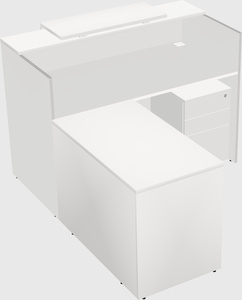 L-shaped modular reception