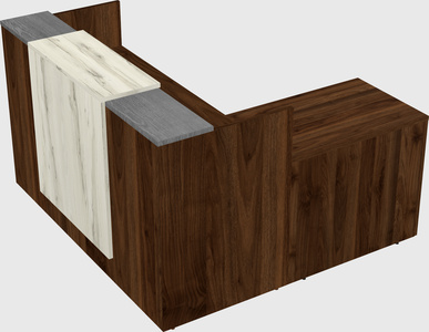 L-shaped modular reception