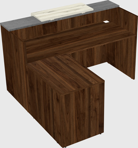 L-shaped modular reception