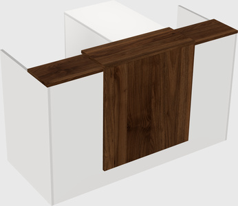 L-shaped modular reception