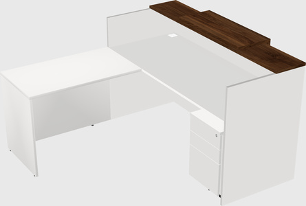 L-shaped modular reception