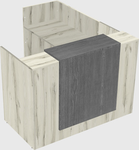 L-shaped modular reception