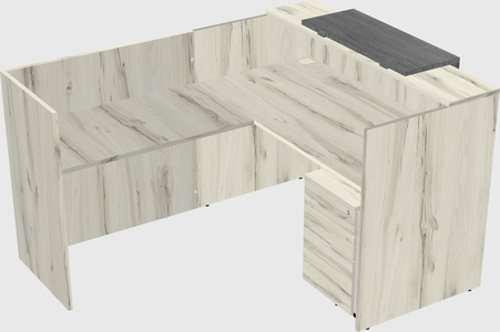L-shaped modular reception