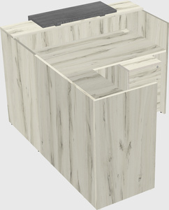 L-shaped modular reception