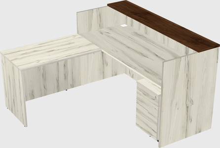 L-shaped modular reception