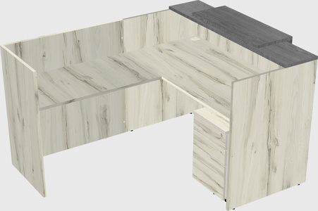 L-shaped modular reception