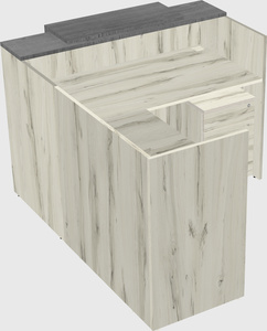 L-shaped modular reception