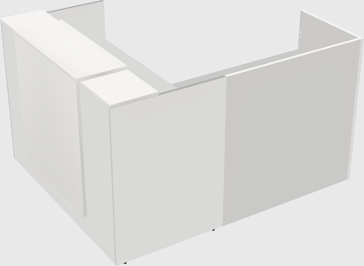 L-shaped modular reception