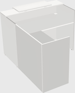 L-shaped modular reception