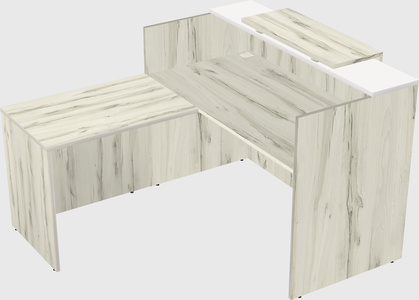 L-shaped modular reception