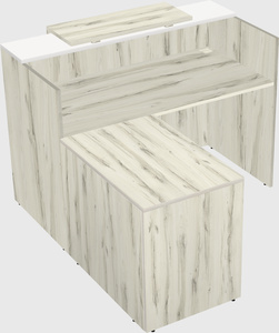 L-shaped modular reception