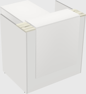 L-shaped modular reception