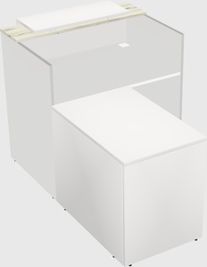 L-shaped modular reception