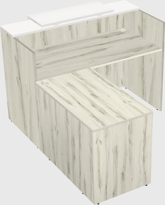 L-shaped modular reception