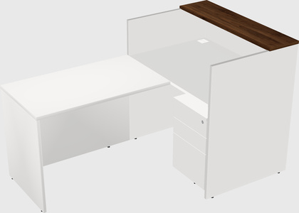 L-shaped modular reception