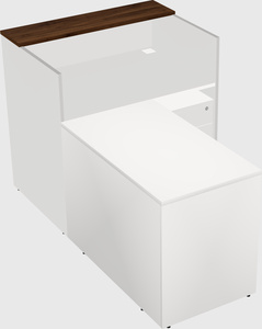 L-shaped modular reception