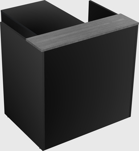 L-shaped modular reception