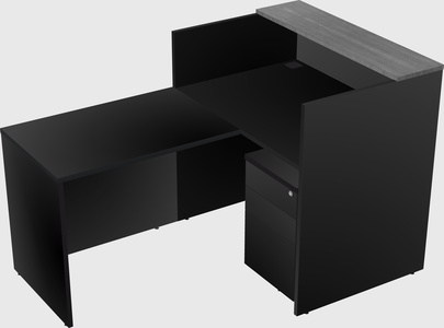 L-shaped modular reception