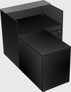 L-shaped modular reception