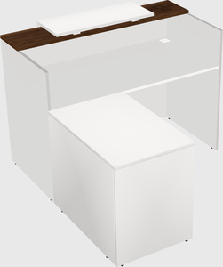 L-shaped modular reception