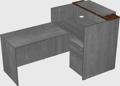 L-shaped modular reception