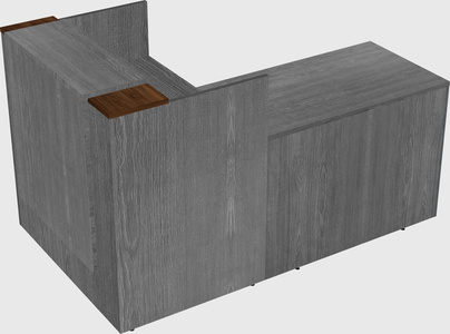 L-shaped modular reception