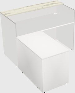 L-shaped modular reception