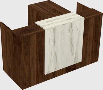 L-shaped modular reception