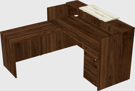 L-shaped modular reception