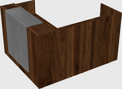 L-shaped modular reception
