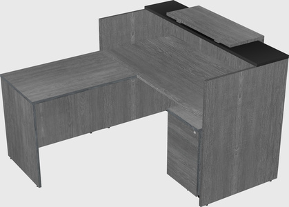 L-shaped modular reception