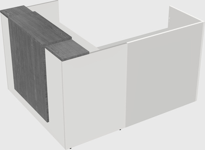 L-shaped modular reception