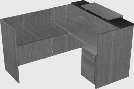 L-shaped modular reception