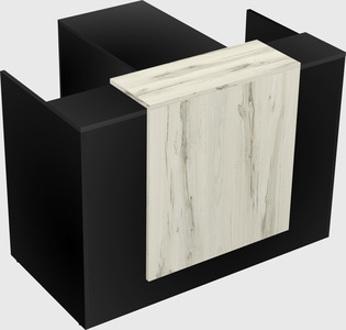 L-shaped modular reception