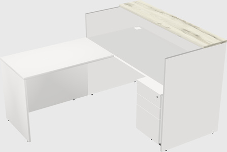 L-shaped modular reception