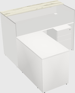 L-shaped modular reception