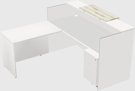 L-shaped modular reception