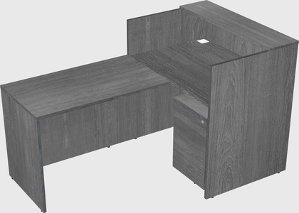 L-shaped modular reception