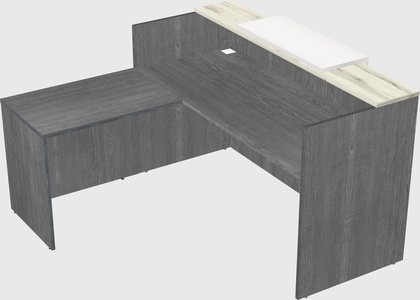 L-shaped modular reception