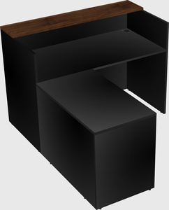 L-shaped modular reception