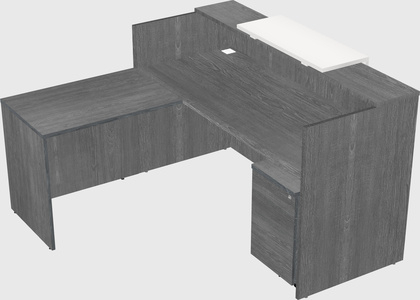 L-shaped modular reception