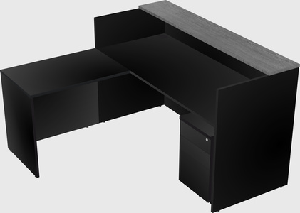 L-shaped modular reception