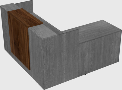 L-shaped modular reception