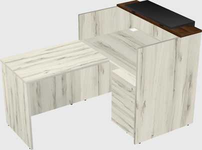 L-shaped modular reception