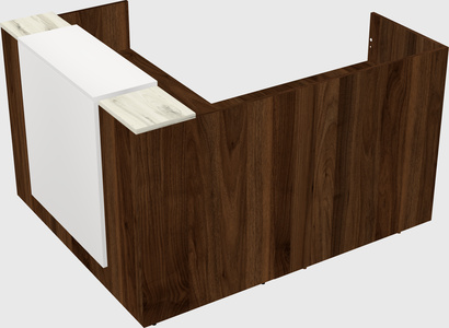 L-shaped modular reception
