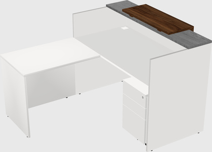L-shaped modular reception