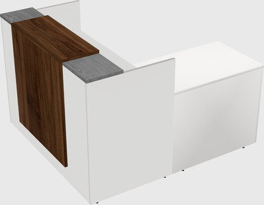 L-shaped modular reception